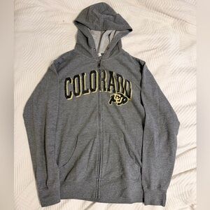 Gray University of Colorado Zip-Up Hoodie